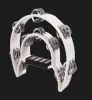 Half Moon Tambourine Double Row Percussion 